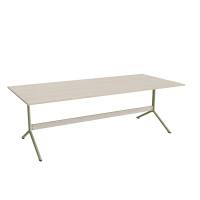 Bord Atlas 1134, 2200x1000mm, h&oslash;jde 720, eg h&oslash;jtrykslaminat, gr&oslash;nt stel