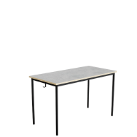 Elevbord 166 1200x600 mm H&oslash;jde 720 mm Lys gr&aring; linoleum p&aring; sort understel