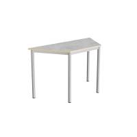 Bord Combi 195, trapezformet, 1200/600x520 mm H&oslash;jde 720 med lys gr&aring; linoleum, alu stel