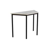 Bord Combi 195, trapezformet, 1200/600x520 mm H&oslash;jde 900 med lys gr&aring; linoleum, sort stel