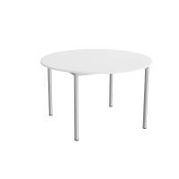 Bord Combi 206, &Oslash;1200 mm, h&oslash;jde 720 mm, hvid laminat p&aring; alugr&aring;t stel