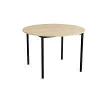 Bord Combi 206, Ø1200 mm, højde 800 mm, birk laminat på sort stel