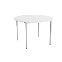 Bord Combi 206, &Oslash;1200 mm, h&oslash;jde 800 mm, hvid laminat p&aring; alugr&aring;t stel