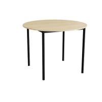 Bord Combi 206, Ø1200 mm, højde 900 mm, birk laminat på sort stel