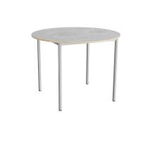 Bord Combi 206, &Oslash;1200 mm, h&oslash;jde 900 mm, lys gr&aring; linoleum p&aring; alugr&aring;t stel