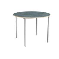 Bord Combi 206, &Oslash;1200 mm, h&oslash;jde 900 mm, m&oslash;rk gr&aring; linoleum p&aring; alugr&aring;t stel