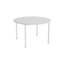 Bord Combi 206, &Oslash;1200 mm, h&oslash;jde 720 mm, lydabsorberende gr&aring; laminat p&aring; hvidt stel