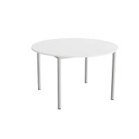 Bord Combi 206, &Oslash;1200 mm, h&oslash;jde 720 mm, lydabsorberende hvid laminat p&aring; alugr&aring;t stel