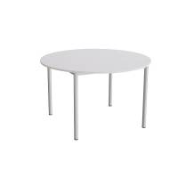 Bord Combi 206, Ø1200 mm, højde 720 mm, lydabsorberende grå laminat på alugråt stel