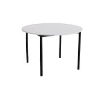 Bord Combi 206, &Oslash;1200 mm, h&oslash;jde 800 mm, lydabsorberende gr&aring; laminat p&aring; sort stel