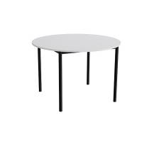 Bord Combi 206, Ø1200 mm, højde 800 mm, lydabsorberende grå laminat på sort stel