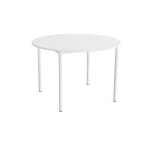 Bord Combi 206, &Oslash;1200 mm, h&oslash;jde 800 mm, lydabsorberende hvid laminat p&aring; hvidt stel