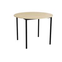 Bord Combi 206, &Oslash;1200 mm, h&oslash;jde 900 mm, lydabsorberende birkelaminat p&aring; sort stel