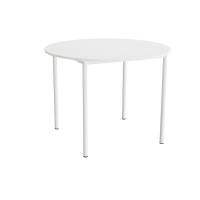 Bord Combi 206, &Oslash;1200 mm, h&oslash;jde 900 mm, lydabsorberende hvid laminat p&aring; hvidt stel