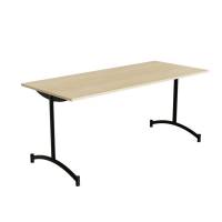 Bord Zeb 231, 1650x700 mm H&oslash;jde 720 mm, Birk laminat, Sort stel