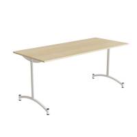 Bord Zeb 231, 1650x700 mm H&oslash;jde 720 mm, Birk laminat, Hvidt stel