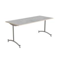 Bord Zeb 231, 1650x700 mm H&oslash;jde 720 mm, Lys gr&aring; linoleum, Alu stel