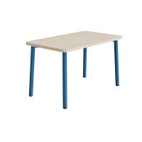 Bord Add 590, 1200x700 mm h&oslash;jde 720 mm med hvidpigmenteret eg, bl&aring;t stel