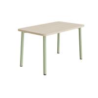 Bord Add 590, 1200x700 mm h&oslash;jde 720 mm med hvidpigmenteret eg, gr&oslash;nt stel