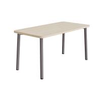 Bord Add 590, 1400x700 mm h&oslash;jde 720 mm med lydabsorberende hvidpigmenteret eg, gr&aring;t stel