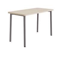 Bord Add 590, 1400x700 mm h&oslash;jde 900 mm med lydabsorberende hvidpigmenteret eg, gr&aring;t stel