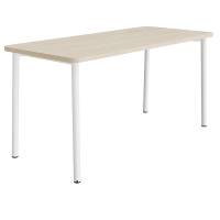 Bord Add 590, 1800x800 mm h&oslash;jde 900 mm med lydabsorberende hvidpigmenteret eg, hvidt stel