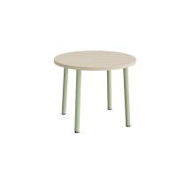 Bord Add 590, &Oslash;900 mm, h&oslash;jde 720 mm, hvidpigmenteret eg laminat p&aring; gr&oslash;nt stel