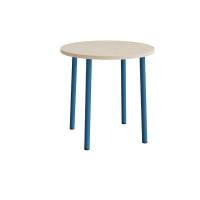 Bord Add 590, &Oslash;900 mm, h&oslash;jde 900 mm, hvidpigmenteret eg laminat p&aring; bl&aring;t stel