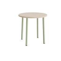 Bord Add 590, &Oslash;900 mm, h&oslash;jde 900 mm, hvidpigmenteret eg laminat p&aring; gr&oslash;nt stel