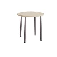 Bord Add 590, &Oslash;900 mm, h&oslash;jde 900 mm, hvidpigmenteret eg laminat p&aring; gr&aring;t stel