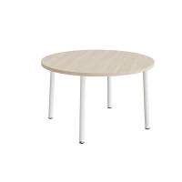 Bord Add 590, &Oslash;1200 mm, h&oslash;jde 720 mm, hvidpigmenteret eg laminat p&aring; hvidt stel