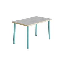 Bord Add 590, 1200x700 mm h&oslash;jde 720 mm med lys gr&aring; linoleum, turkis stel