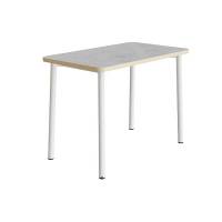 Bord Add 590, 1200x700 mm h&oslash;jde 900 mm med lys gr&aring; linoleum, hvidt stel