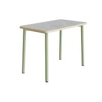 Bord Add 590, 1200x700 mm højde 900 mm med lys grå linoleum, grønt stel