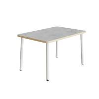 Bord Add 590, 1400x700 mm h&oslash;jde 720 mm med lys gr&aring; linoleum, hvidt stel