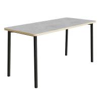 Bord Add 590, 1800x800 mm h&oslash;jde 900 mm med lys gr&aring; linoleum, sortoliven stel