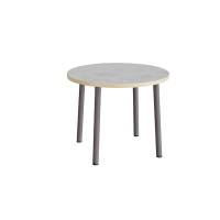 Bord Add 590, &Oslash;900 mm, h&oslash;jde 720 mm, lys gr&aring; linoleum p&aring; gr&aring;t stel