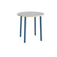 Bord Add 590, &Oslash;900 mm, h&oslash;jde 900 mm, lys gr&aring; linoleum p&aring; bl&aring;t stel