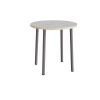 Bord Add 590, &Oslash;900 mm, h&oslash;jde 900 mm, lys gr&aring; linoleum p&aring; gr&aring;t stel