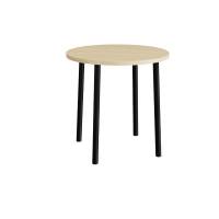 Bord Add 590, &Oslash;900 mm, h&oslash;jde 900 mm, lydd&aelig;mpende birk laminat p&aring; sort stel