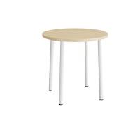 Bord Add 590, &Oslash;900 mm, h&oslash;jde 900 mm, lydd&aelig;mpende birk laminat p&aring; hvidt stel