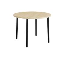 Bord Add 590, &Oslash;1200 mm, h&oslash;jde 900 mm, lydd&aelig;mpende birk laminat p&aring; sort stel