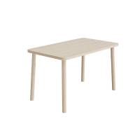 Bord Add Wood 590 1200x700 mm H&oslash;jde 720 mm med lydd&aelig;mpende hvidpigmenteret eg laminat, massivt tr&aelig;ben