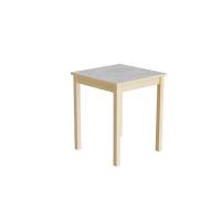 Bord Lovis 601, 600x600 mm H&oslash;jde 720 mm med lysegr&aring; linoleum, birk understel