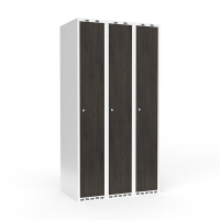 Garderobeskab 3x300 mm Lige tag Hel s&oslash;jle Laminat d&oslash;r Nocturne wood Cylinderl&aring;s