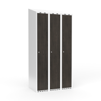 Garderobeskab 3x300 mm Skr&aring;t tag Hel s&oslash;jle Laminat d&oslash;r Nocturne wood Cylinderl&aring;s