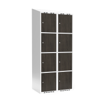 Garderobeskab 2x400 mm Skr&aring;t tag 4-delt s&oslash;jle Laminat d&oslash;r Nocturne wood Cylinderl&aring;s