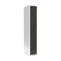 Garderobeskab 1x300 mm Lige tag 2-delt s&oslash;jle Z-d&oslash;r Laminat d&oslash;r Nocturne wood Cylinderl&aring;s