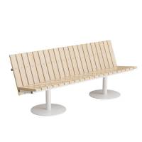 Sofa Cirkum, 3-pers lav, massiv birk, hvidt understel