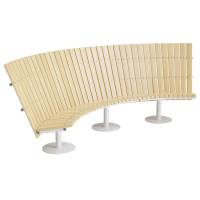 Sofa Cirkum, 90&deg; buet h&oslash;j, massiv eg, hvidt understel